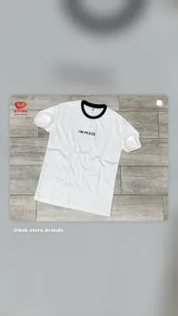 تيشيرت رجالي بياقة سوداء - بوب ستور (Bob Store)