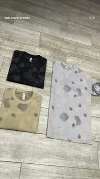 تيشيرت رجالي بنقشة مموهة - بوب ستور (BoB Store)
