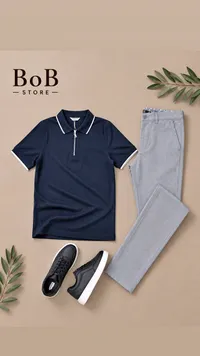طقم ملابس رجالي كاجوال - بوب ستور (BoB Store)