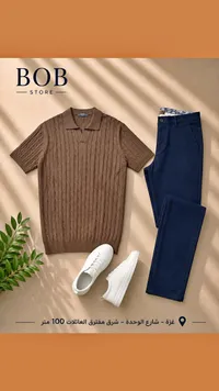 طقم ملابس رجالي صيفي - بوب ستور (Bob Store)