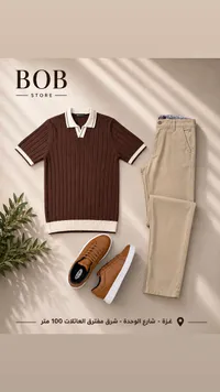 طقم ملابس رجالي كاجوال - بوب ستور (Bob Store)