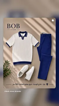 طقم ملابس رجالي صيفي - بوب ستور (Bob Store)