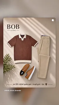 طقم ملابس رجالي كاجوال - بوب ستور (Bob Store)