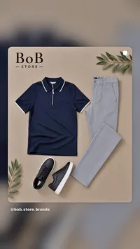 طقم ملابس رجالي كاجوال - بوب ستور (BoB Store)
