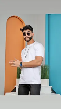 تيشيرت رجالي سادة بياقة دائرية