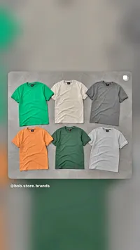 تيشيرت رجالي سادة بياقة دائرية - بوب ستور (Bob Store)