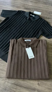 قميص بولو رجالي محبوك - بيرشكا (Bershka)