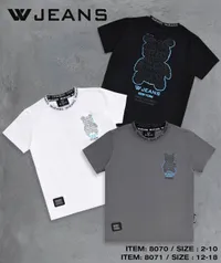 تيشيرت أطفال بطبعة الدب - دابليو جينز (W Jeans)