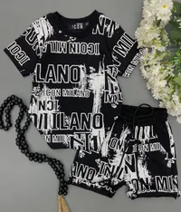 طقم ملابس أطفال صيفي - آيكون ميلانو (Dsquared2)