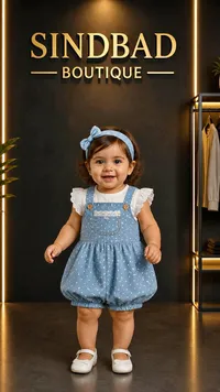 طقم فستان جينز للأطفال - سندباد بوتيك (Sindbad Boutique)