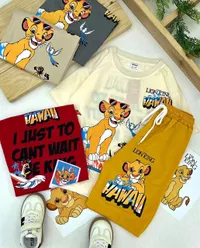 طقم ملابس أطفال صيفي بتصميم الأسد الملك - ذا لايون كينغ (The Lion King)