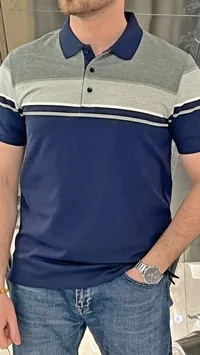 قميص بولو رجالي مخطط