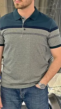 قميص بولو رجالي كاجوال بياقة وأزرار