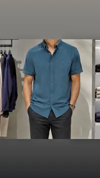 قميص رجالي صيفي بأكمام قصيرة - لاكوست (Lacoste)