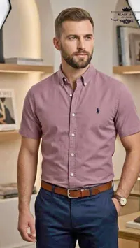 قميص رجالي كاجوال بأكمام قصيرة - بولو رالف لورين (Polo Ralph Lauren)