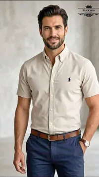 قميص رجالي كلاسيكي بأكمام قصيرة - بولو رالف لورين (Polo Ralph Lauren)