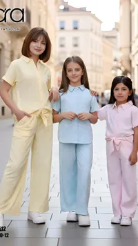 طقم ملابس صيفي للبنات - لارا فاشن (Lara Fashion)
