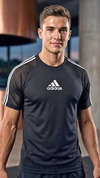 تيشيرت رياضي بأكمام شبكية - أديداس (Adidas)