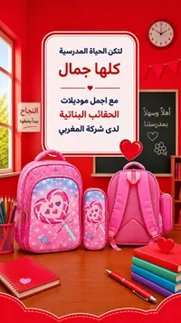 حقائب مدرسية بناتي - شركة المغربي