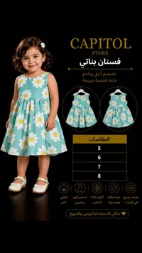 فستان بناتي بنقشة الزهور - كابيتول ستور (Capitol Store)
