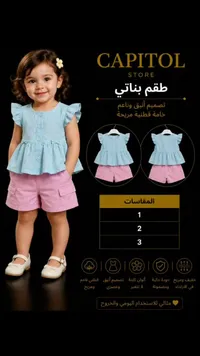 طقم بناتي صيفي - كابيتول ستور (Capitol Store)