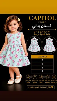 فستان بناتي مزهر - كابيتول ستور (Capitol)