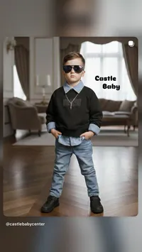 طقم ملابس أطفال كاجوال فاخر - Castle Baby