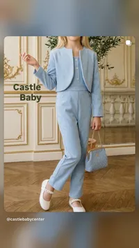 طقم جمبسوت مع جاكيت رسمي للبنات - كاسل بيبي (Castle Baby)