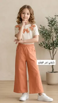 طقم ملابس بناتي صيفي بفيونكات