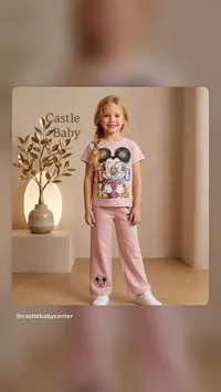 طقم ملابس أطفال صيفي بطبعة ميكي ماوس - كاسل بيبي (Castle Baby)