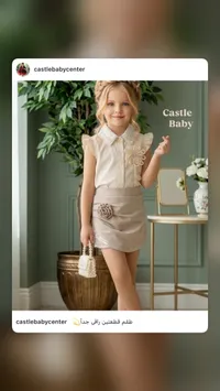 طقم ملابس بناتي قطعتين - كاسل بيبي (Castle Baby)