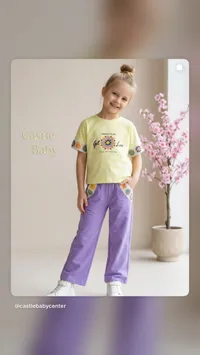 طقم ملابس صيفي للبنات - كاسل بيبي (Castle Baby)