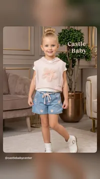 طقم ملابس صيفي للبنات - كاسل بيبي (Castle Baby)