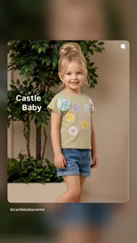 طقم ملابس صيفي للبنات - كاسل بيبي (Castle Baby)