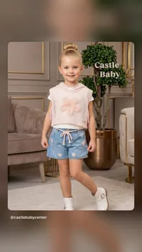 طقم ملابس صيفي بناتي - كاسل بيبي (Castle Baby)