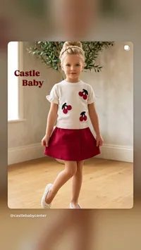 طقم ملابس بناتي صيفي - كاسل بيبي (Castle Baby)