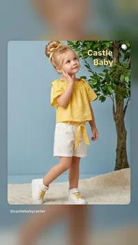 طقم صيفي بناتي - كاسل بيبي (Castle Baby)