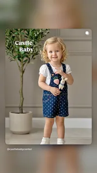 جمبسوت جينز منقط للأطفال - كاسل بيبي (Castle Baby)