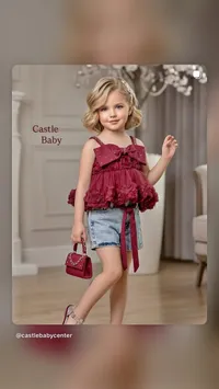 طقم ملابس صيفي للبنات - كاسل بيبي (Castle Baby)
