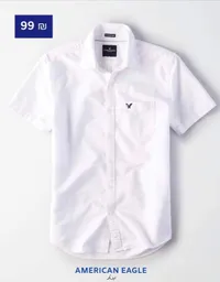 قميص رجالي كلاسيكي أبيض - أمريكان إيجل (American Eagle) - سوق غزة