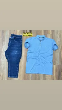 طقم ملابس رجالي بولو وجينز - كلاسيك مان غزة (Classic Man-Gaza)