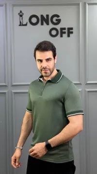 تيشيرت بولو رجالي بسحاب - لونغ أوف (Long Off)