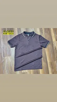قميص بولو رجالي بسحاب - كلاسيك مان غزة (Classic Man-Gaza)