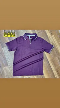 قميص بولو رجالي بسحاب - كلاسيك مان غزة (Classic Man-Gaza)