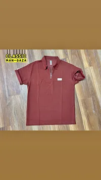قميص بولو رجالي بسحاب - كلاسيك مان غزة (Classic Man-Gaza)