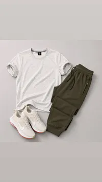 طقم ملابس رجالية - تيشيرت وبنطلون رياضي (Nike)