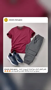 طقم ملابس رجالي رياضي (Classic Man Gaza)