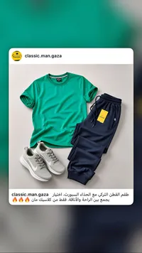 طقم رياضي قطن تركي - كلاسيك مان (Classic Man)