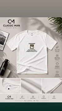 تيشيرت بطبعة - كلاسيك مان (Classic Man)