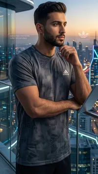 تيشيرت رياضي بنمط مموه - أديداس (Adidas)